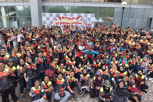 500 Peserta Ramaikan Kayuh Wisata Sehat Bank Riau Kepri 2019